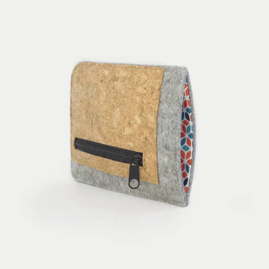 Handytasche mit Kartenfach für Google Pixel 9 | hellgrau - colorful | Modell "ZIP"