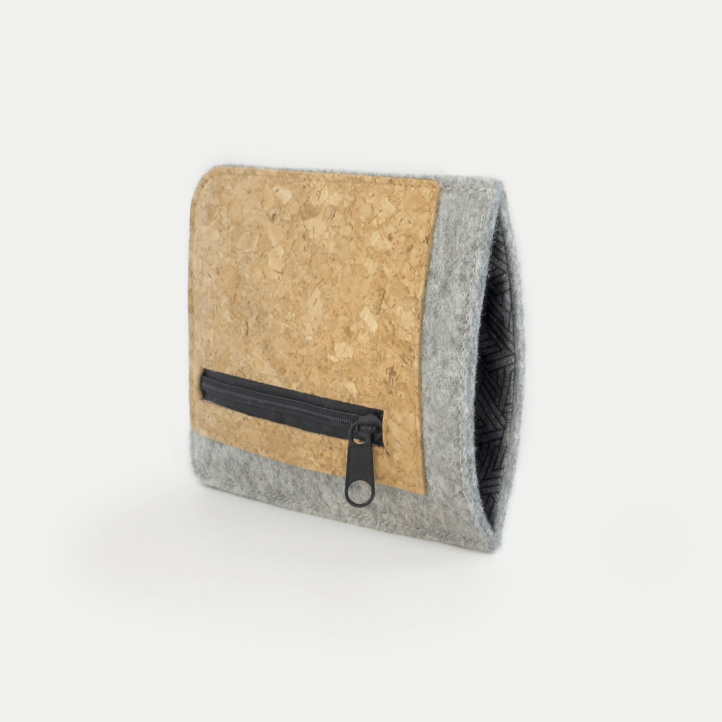 Handytasche mit Kartenfach für Samsung Galaxy Z Flip6 | hellgrau - tracks | Modell "ZIP"