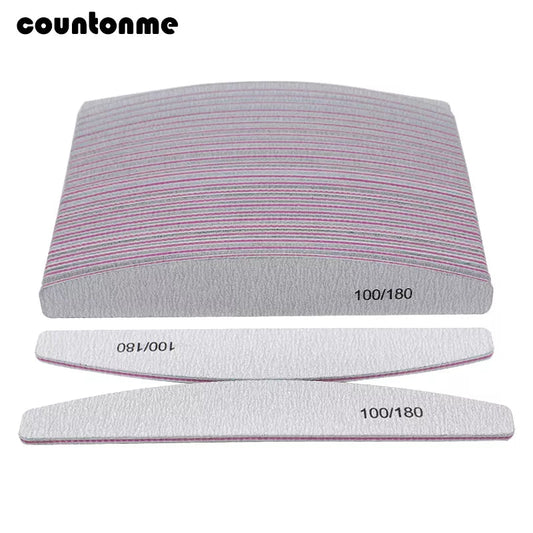 10Pcs 100/180 UV Nail File Sanding Polishing Buffer Block