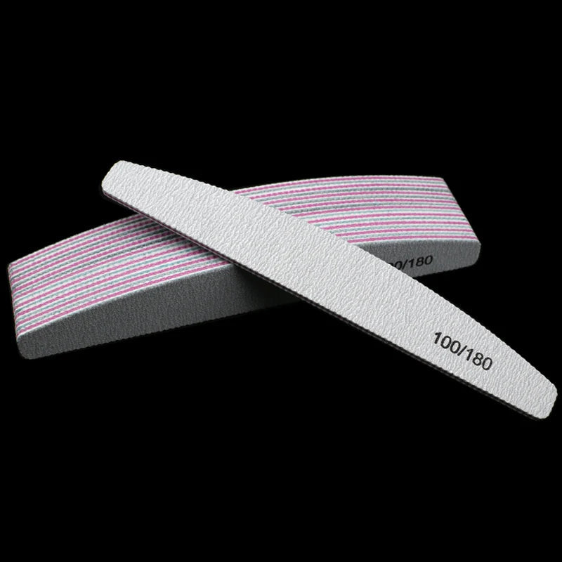 10Pcs 100/180 UV Nail File Sanding Polishing Buffer Block