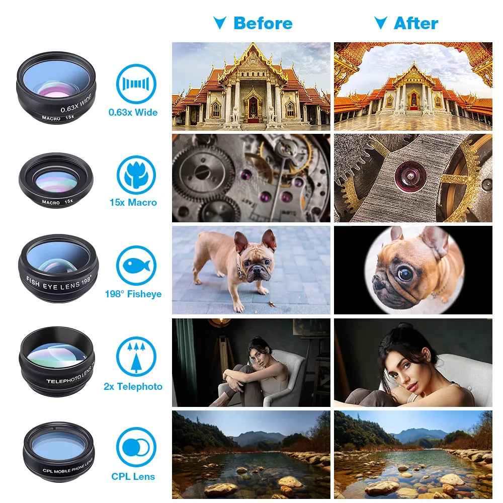 SnapPro Lens Kit – Wide Angle &amp; Macro for Smartphones | Motionshop