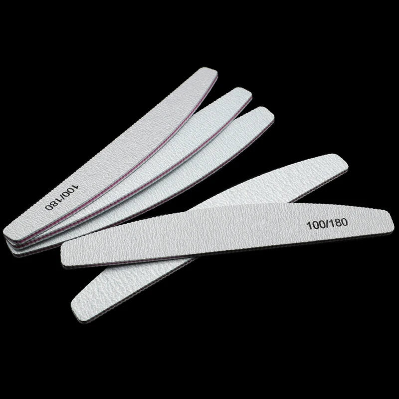 10Pcs 100/180 UV Nail File Sanding Polishing Buffer Block