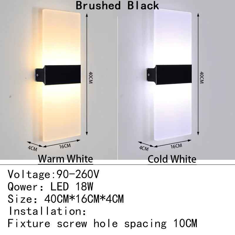 Mini Led Acrylic Wall Lamp AC90-260V