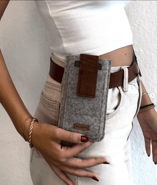 Handy Gürteltasche für Xiaomi POCO X6 | mit Magnetverschluss und Kartenfach | anthrazit | Modell CLIP