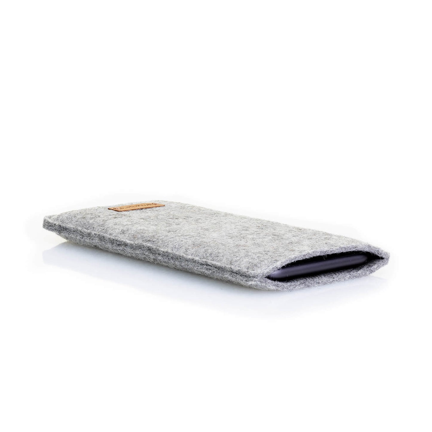 Handytasche mit Kartenfach für Samsung Galaxy M35 | hellgrau - tracks | Modell "ZIP"