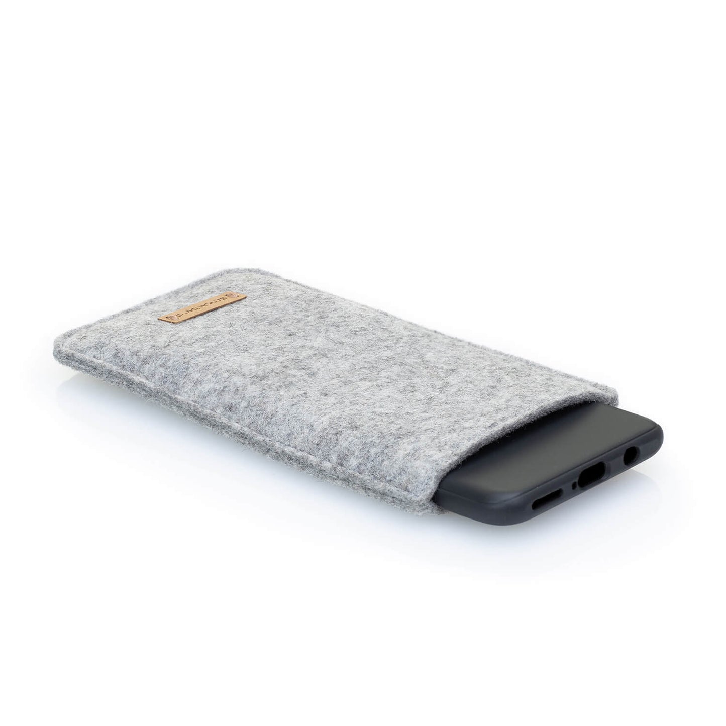 Handytasche mit Kartenfach für Samsung Galaxy M35 | hellgrau - tracks | Modell "ZIP"