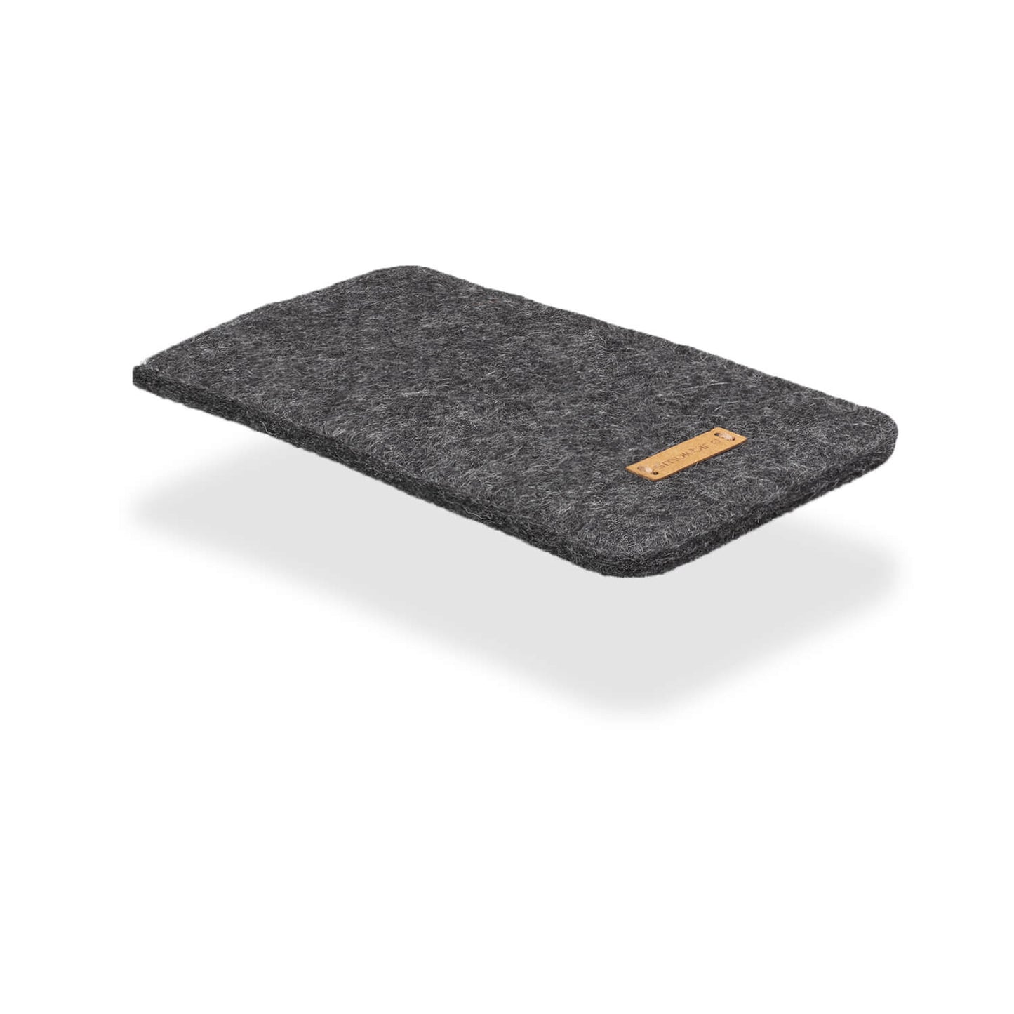 Handytasche für iPhone 15 Pro Max | aus Filz und Bio-Baumwolle | anthrazit - colorful | Modell "LET"