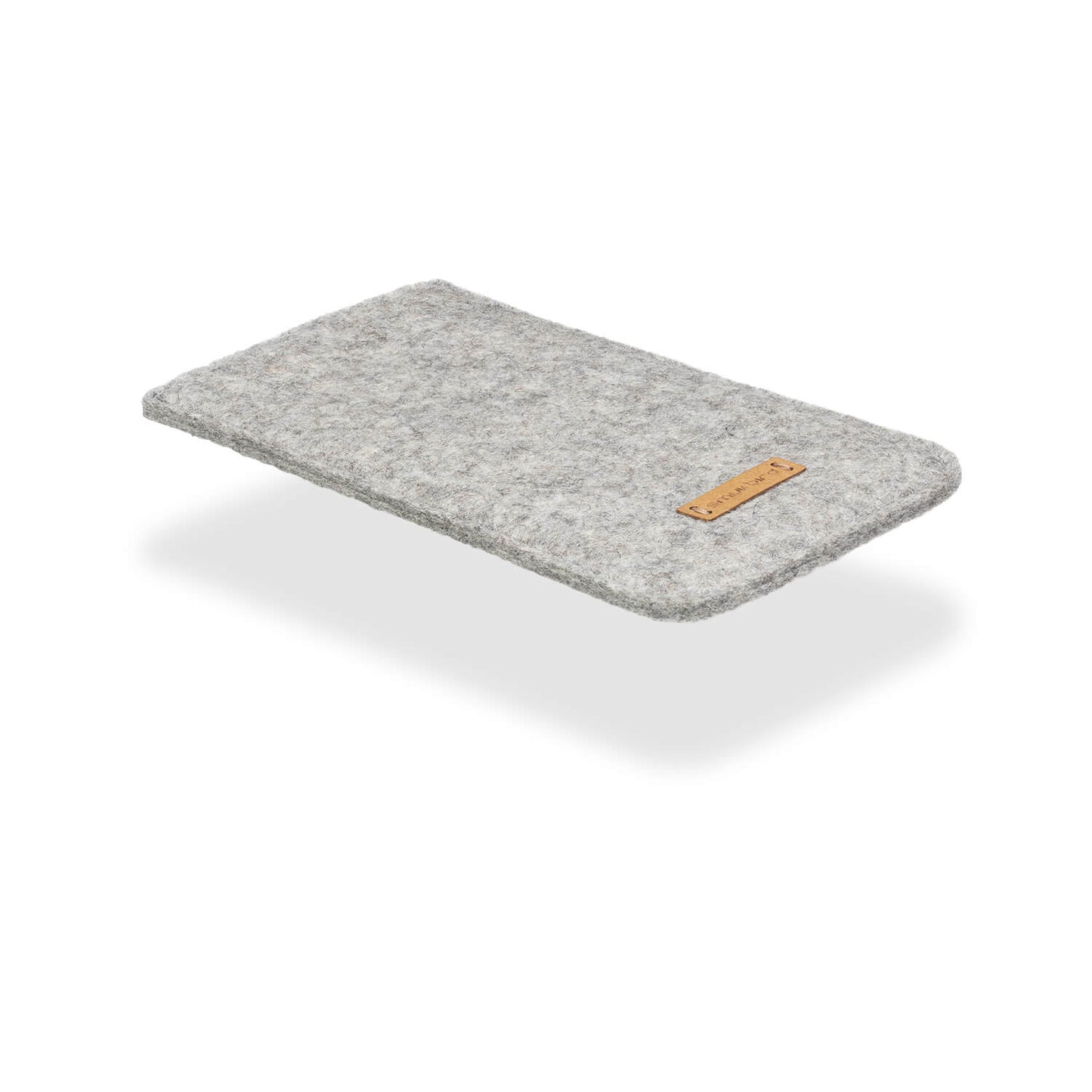 Handytasche für Samsung Galaxy S23 | aus Filz und Bio-Baumwolle | hellgrau - tracks | Modell "LET"