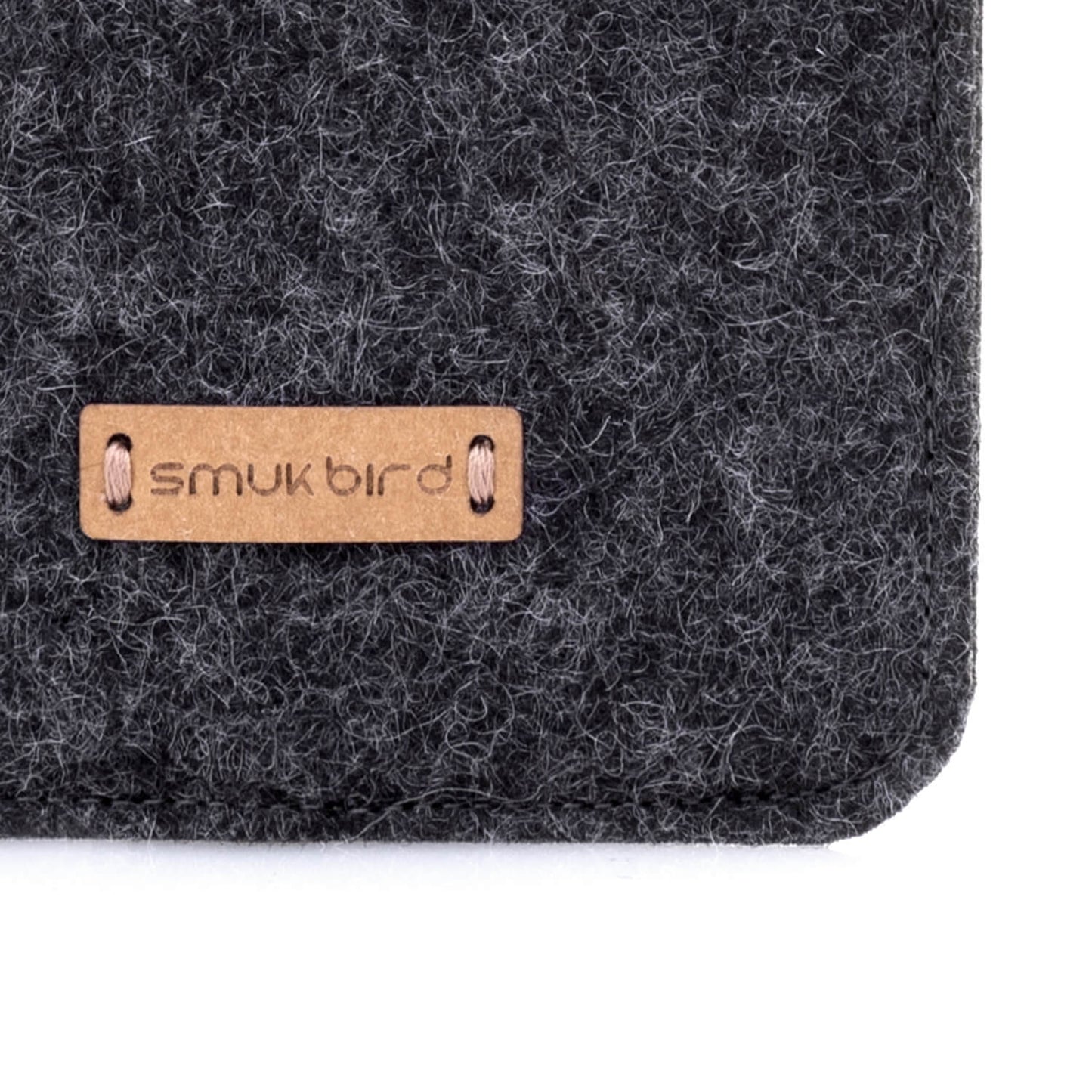 Handytasche für Xiaomi POCO F7 Ultra | aus Filz und Bio-Baumwolle | anthrazit - bloom | Modell "LET"