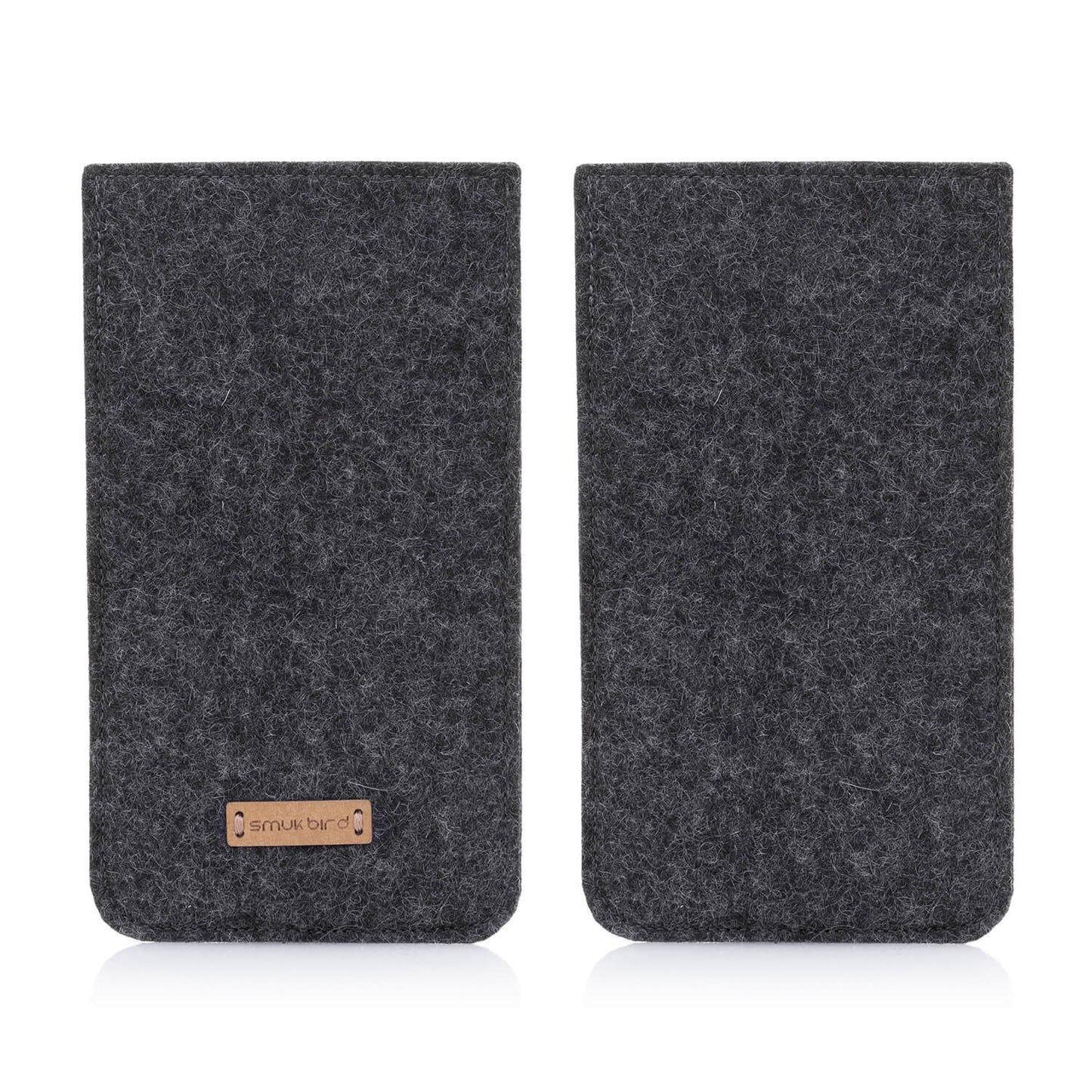 Handytasche für Xiaomi POCO F7 Ultra | aus Filz und Bio-Baumwolle | anthrazit - bloom | Modell "LET"
