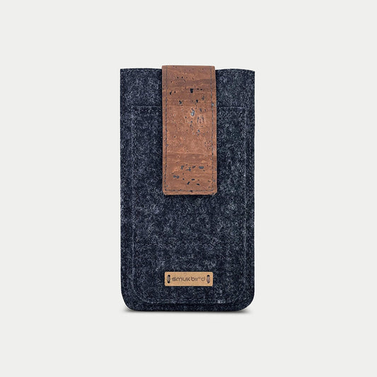 Handy Gürteltasche für iPhone 13 Pro Max | mit Magnetverschluss und Kartenfach | anthrazit | Modell CLIP