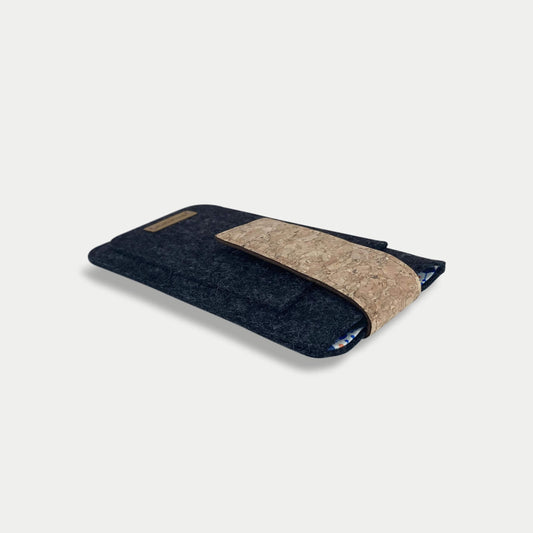 Handytasche für Samsung Galaxy M06 | mit Magnetverschluss und extra Fach | anthrazit - Bloom | Modell HAKA