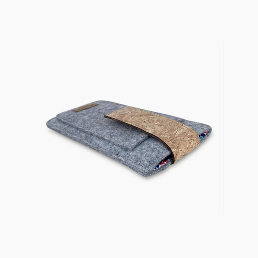 Handytasche für Xiaomi Redmi Note 13 Pro | mit Magnetverschluss und extra Fach | hellgrau - Colorful | Modell HAKA