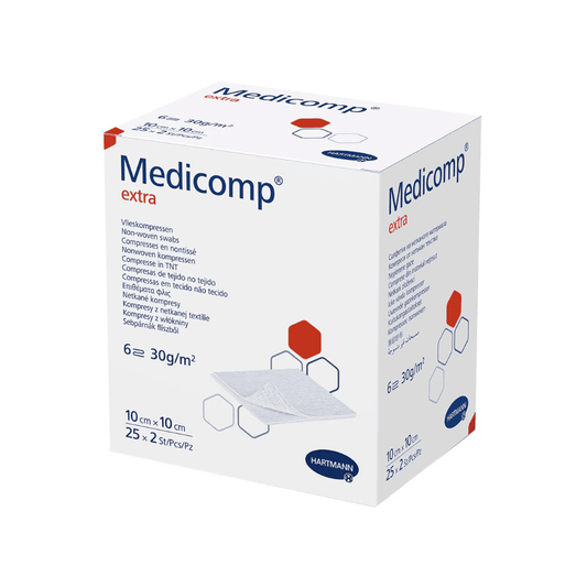 Hartmann Medicomp® Vlieskompresse 10 x 10 cm - 25x2 Stück | Packung (50 Stück)
