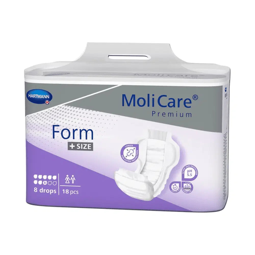 Auslaufartikel: Hartmann MoliCare® Premium Form +SIZE Vorlage, 8 Tropfen - 20 Stück (168167 Alternative) | Packung (20 Stück)