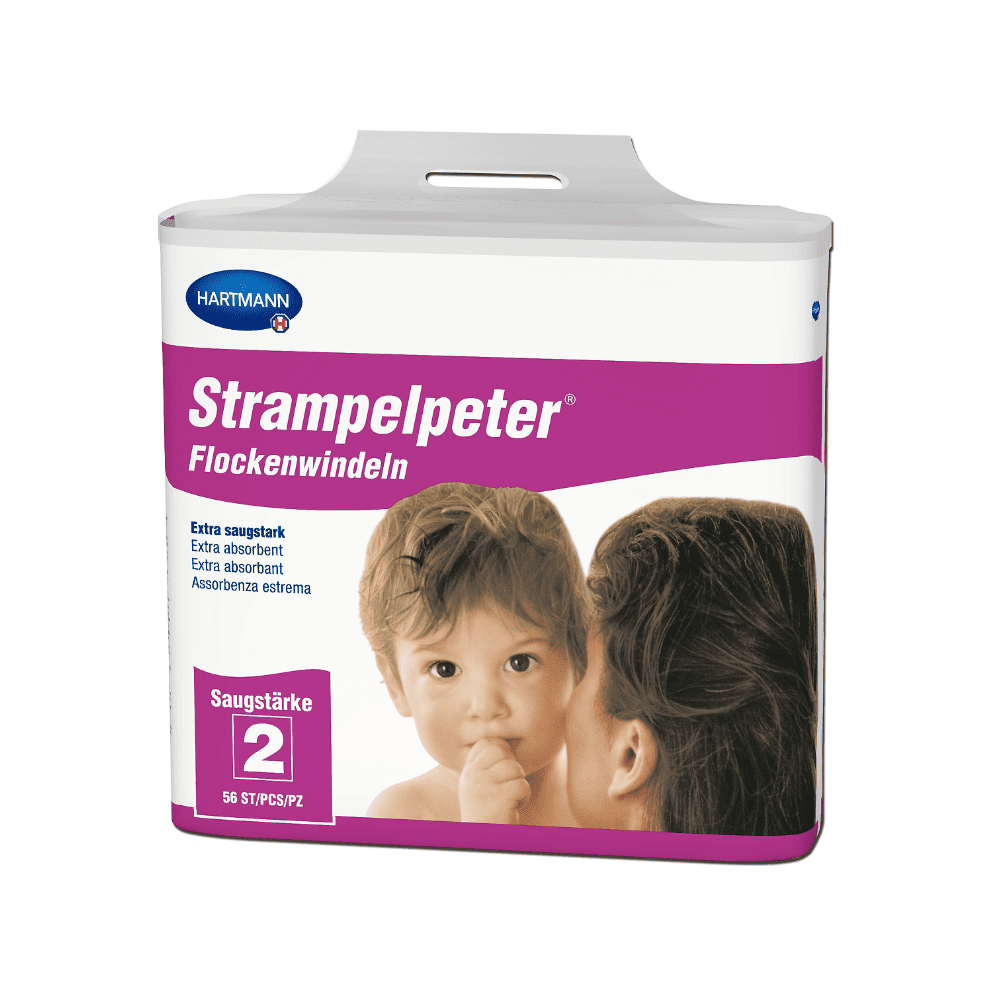 Hartmann Strampelpeter® Flockenwindeln - 56 Stück