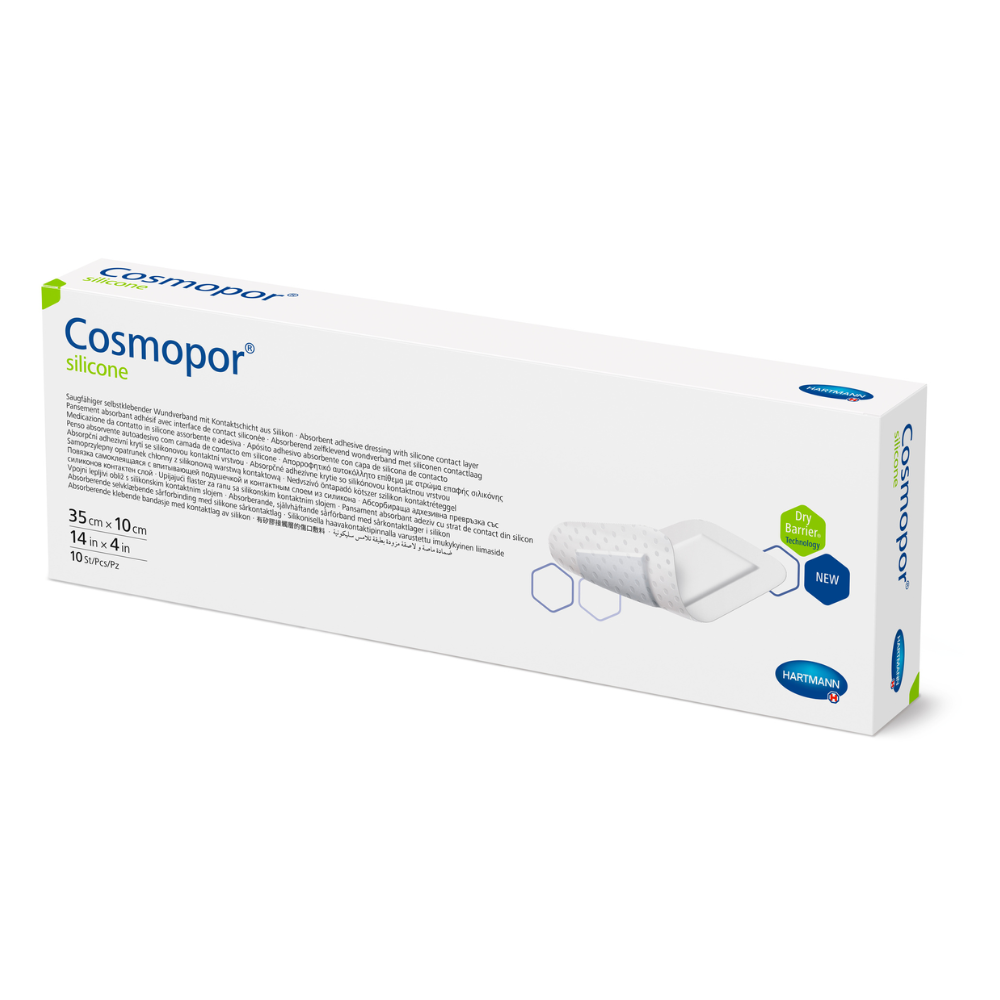 Hartmann Cosmopor® silicone steriler Wundschnellverband 35 x 10 cm - 5 Stück | Packung (5 Stück)