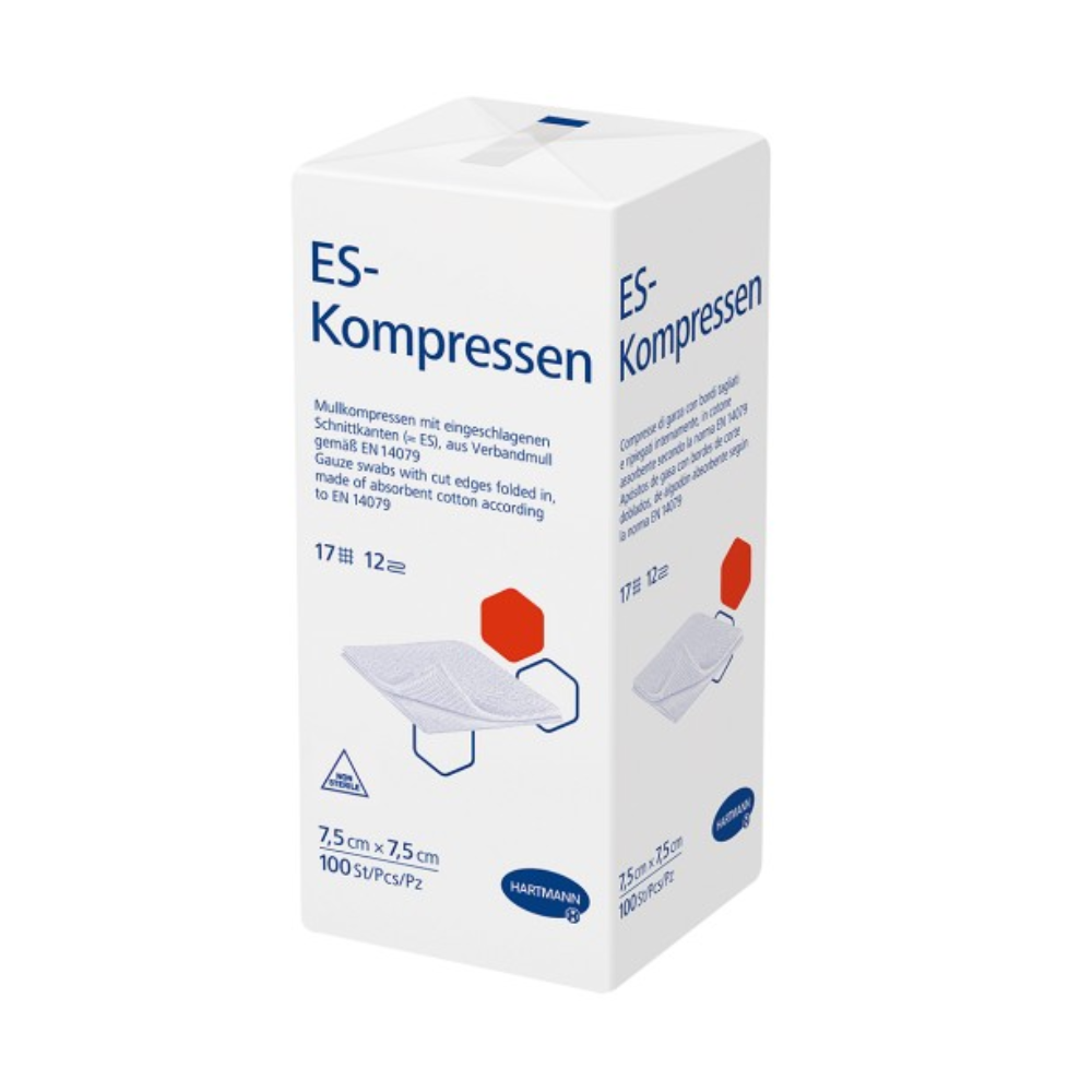 Hartmann ES-Kompressen in Papierbeutel, 17 fädig, 12-fach, unsteril