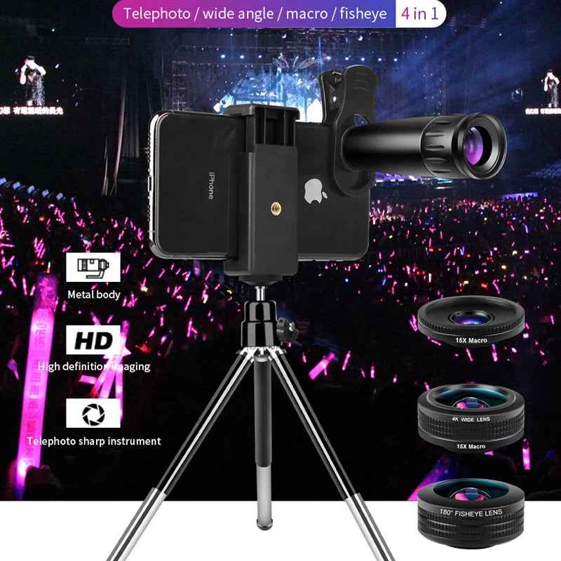 Clip-On Smartphone Lens Kit – SnapPro Macro &amp; Wide Angle | Motionshop