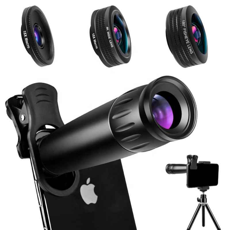 Clip-On Smartphone Lens Kit – SnapPro Macro &amp; Wide Angle | Motionshop