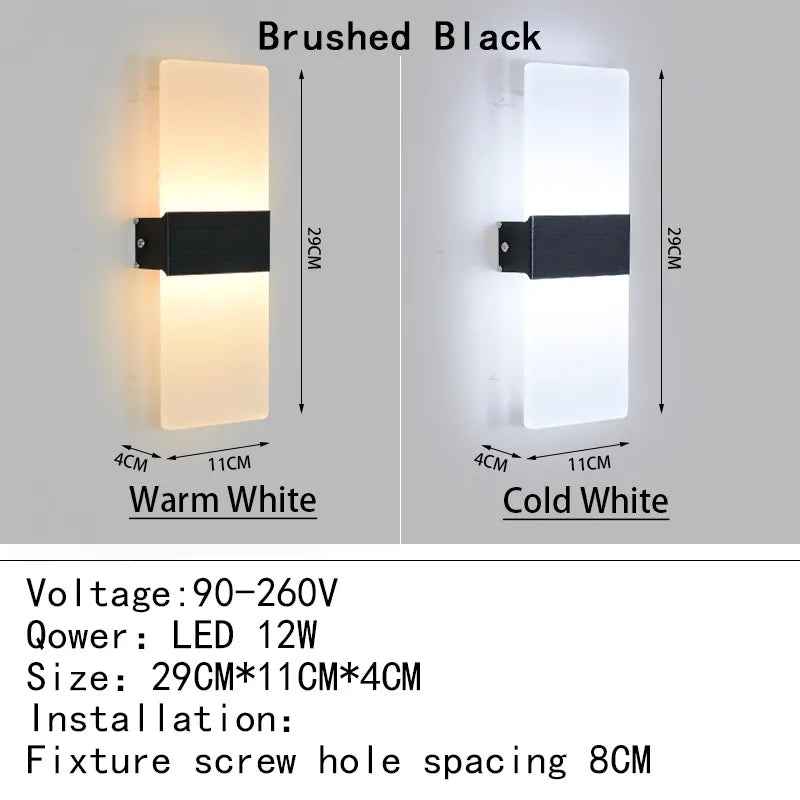 Mini Led Acrylic Wall Lamp AC90-260V
