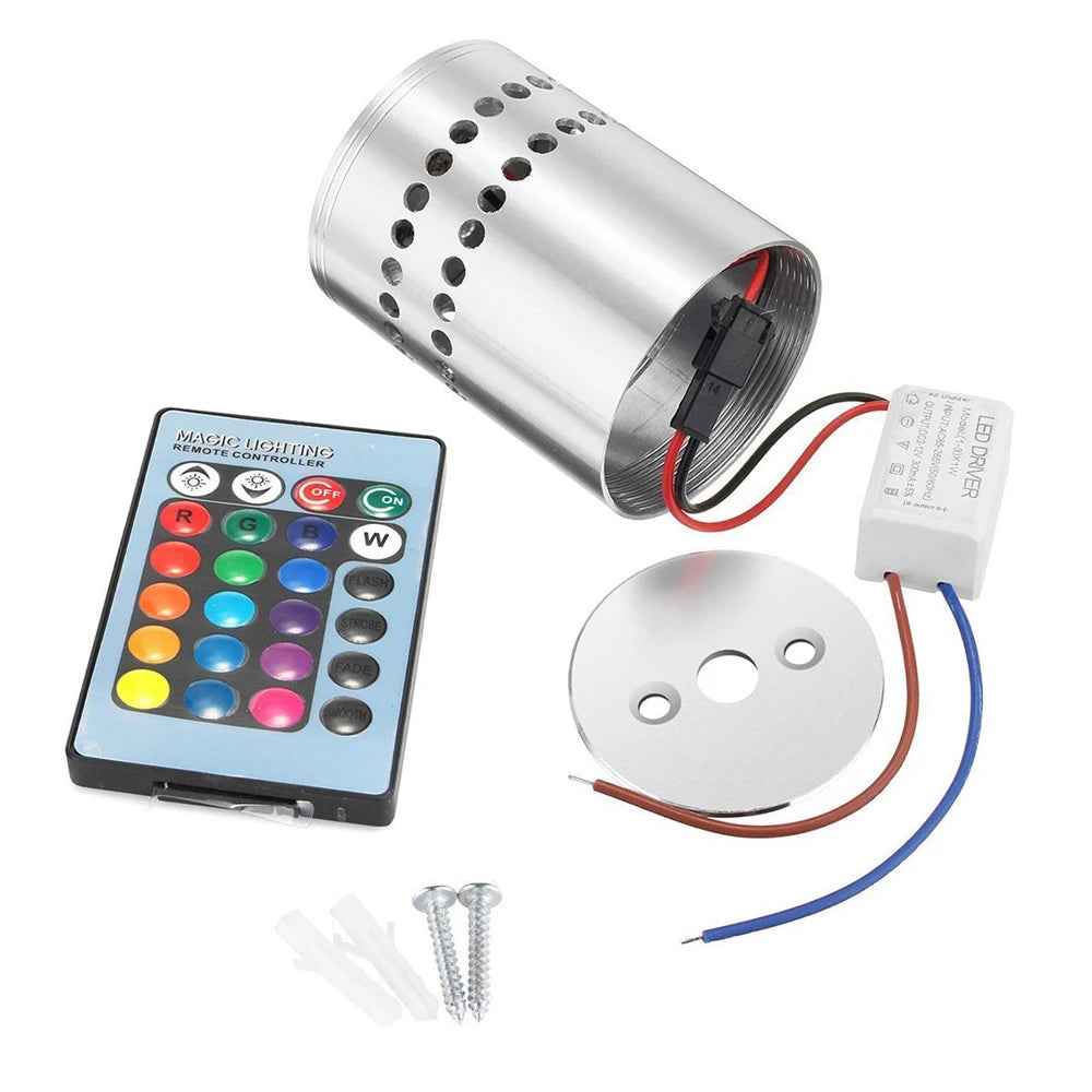 RGB Spiral Hole LED Wall Light