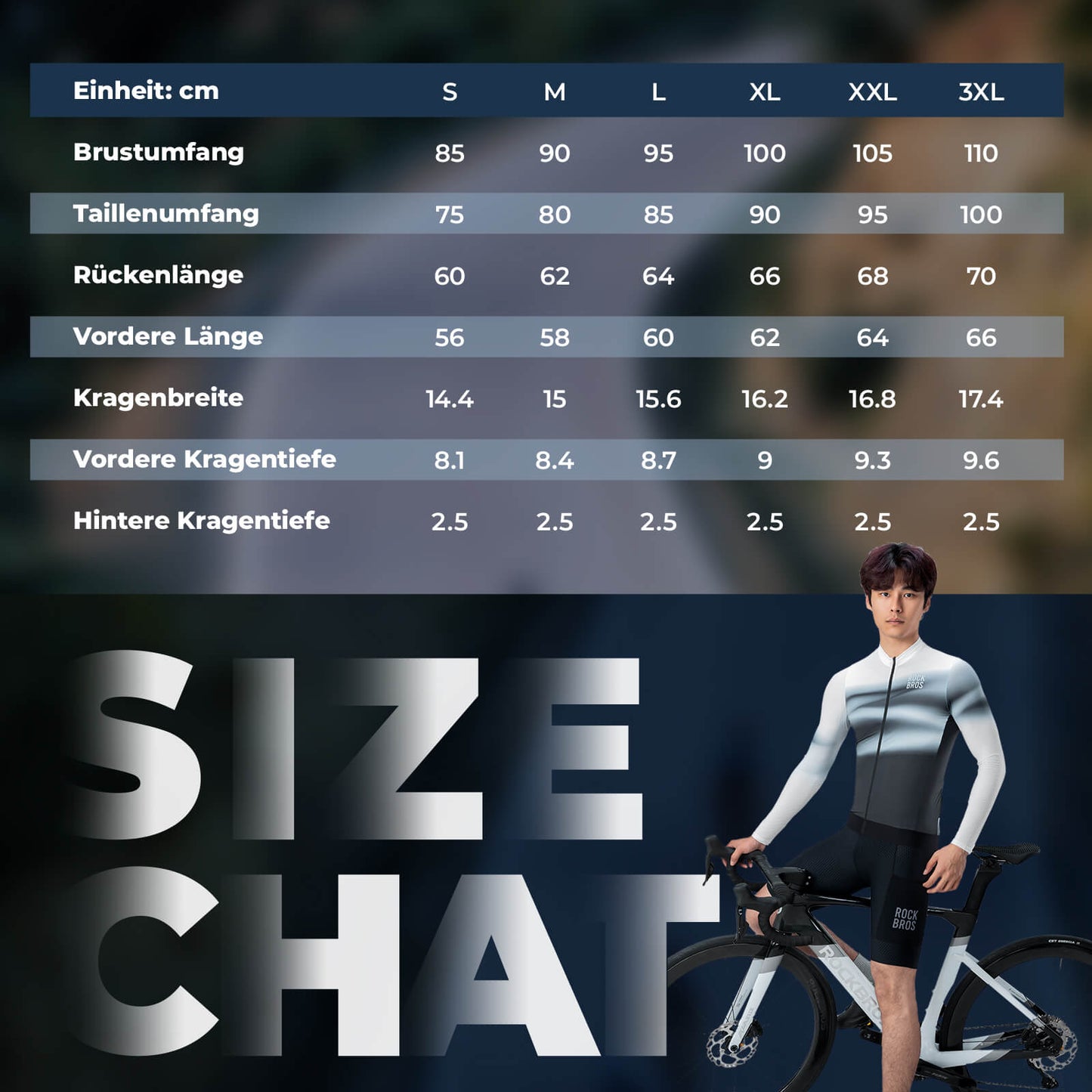 Herren Langarm-Radtrikot Schnell Trocknend Atmungsaktiv