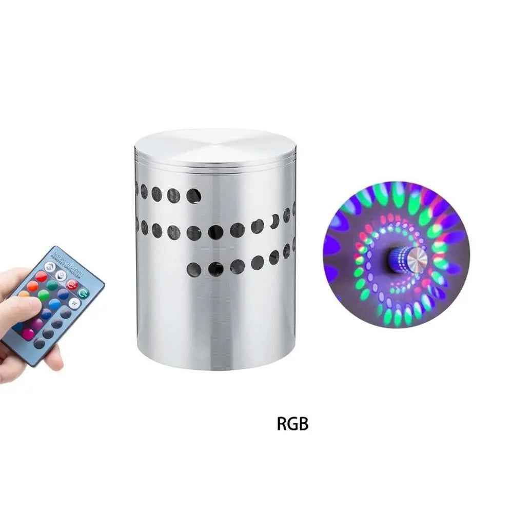 RGB Spiral Hole LED Wall Light