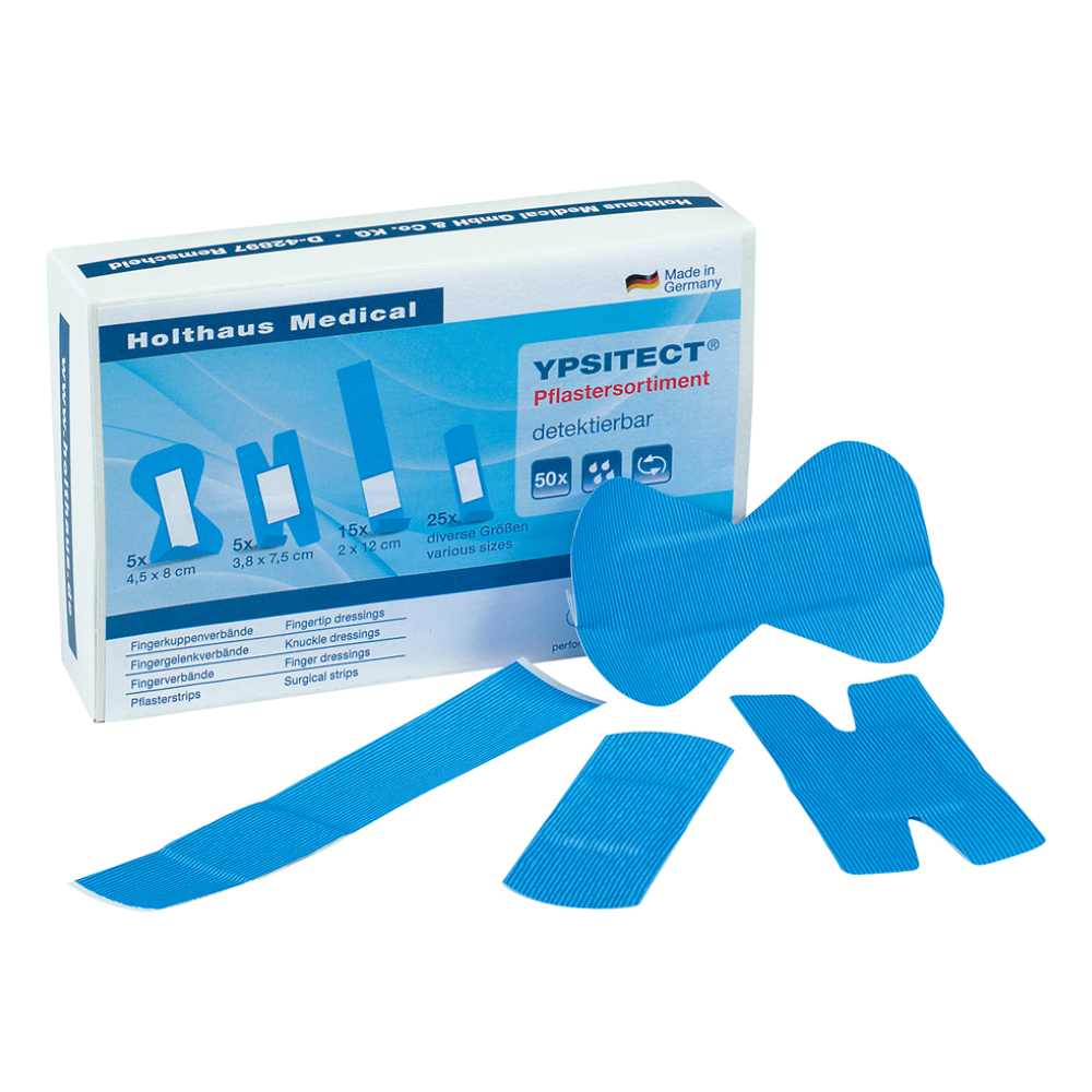 Holthaus YPSITECT® Pflastersortiment detectable - 50 Pflaster | Packung (50 Stück)