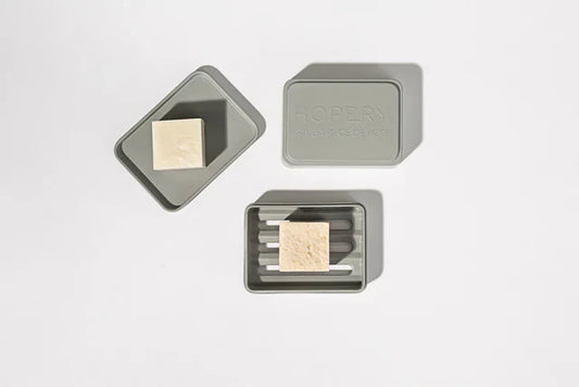 /HOPERY GREY 3 in 1 Soap Box - made from bamboo and corn