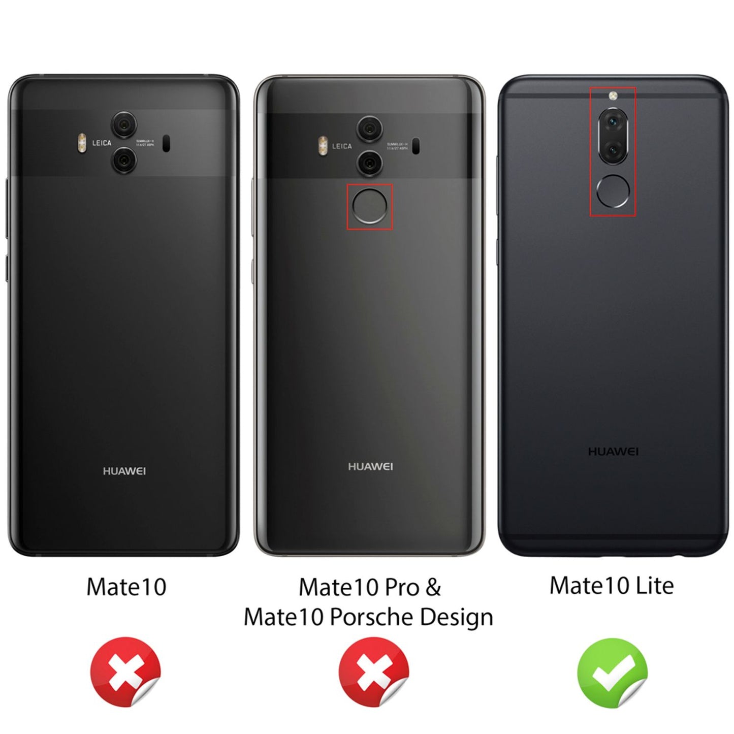 Huawei Mate 10 Lite símahulstur frá NALIA, gegnsætt sílikonhulstur með vernd.