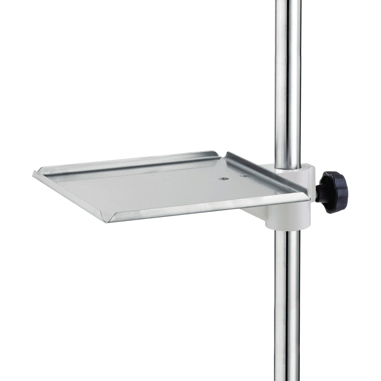 Novocal Ablageplatte für Infusionsständer Material: Edelstahl Abmessungen: 315 x 275 mm mit Handra | Packung (1 Stück)