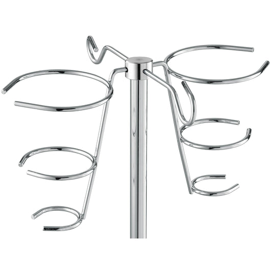 Novocal Infusionsflaschenhalter für Infusionsständer Material: Edelstahl für Rundrohr 18 mm mit 2 | Packung (1 Stück)