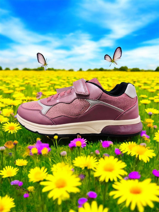 Geox J SPACECLUB G.E - PE.GBK+SY.SU Kinder Sneaker in Rosa / Silber Herstellernummer : J368VE OAJAU C8217  ( Letzte Stück )