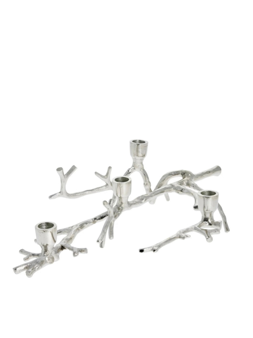 Marline silver candle holder