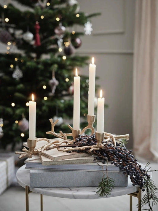 Marline candle holder, light gold