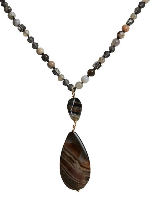 Halskette Grace grau