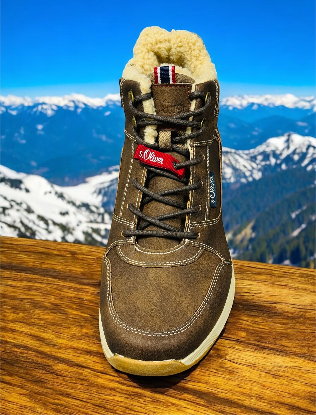 s.Oliver men's boots in dark brown