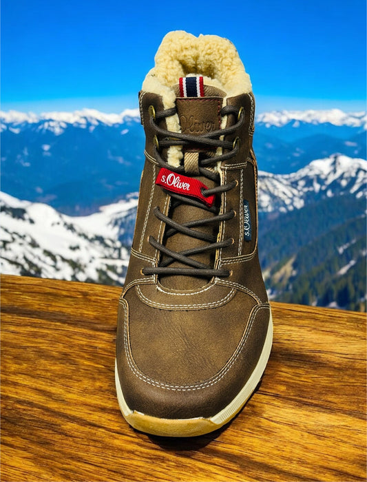 s.Oliver men's boots in dark brown