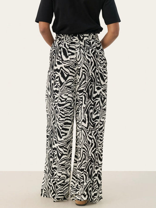 Pants Tine PW black animal print