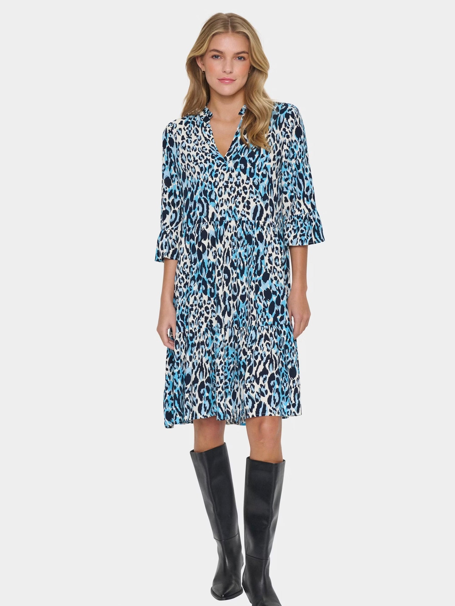 Kleid Eda SZ Blue Animal Print