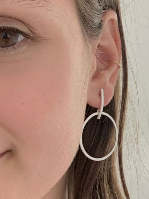 Ohrhänger Twin Along L, in silber und gold