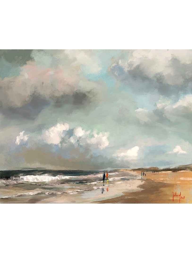 Kunstdruck „Ein Tag am Meer“ auf Leinwand, Georg Ireland