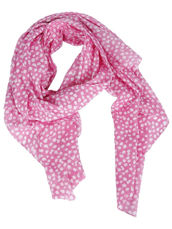 Modeschal Frida pink Tupfen