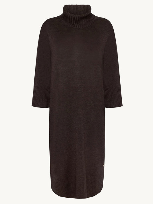 Strickkleid Daliya dunkelbraun melange