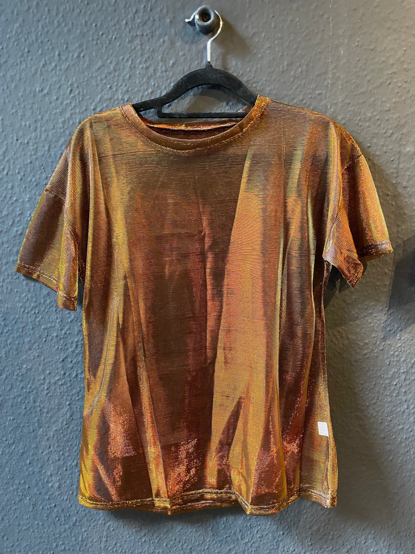 Transparent Glossy Round Neck T-shirt