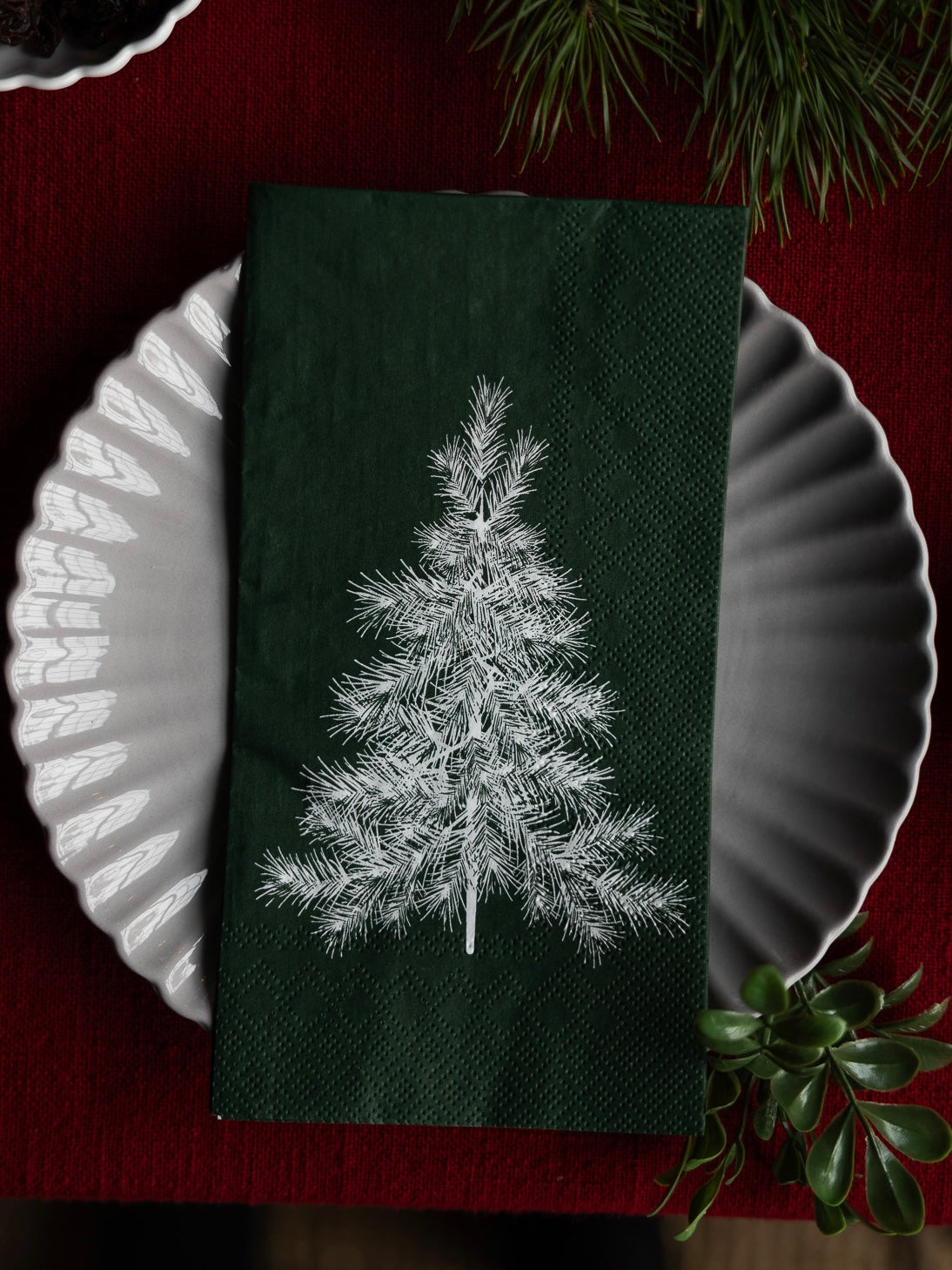 Julgran paper napkins, 16-pack, in 2 colours