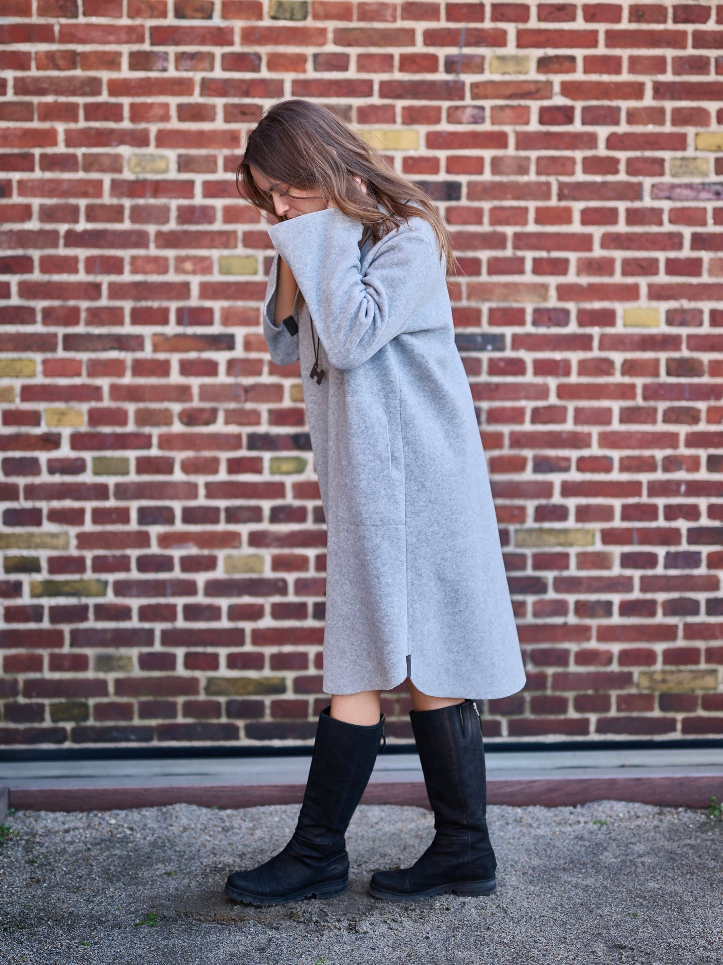 Fleece Kleid TURTLENECK 3255, in 2 Farben