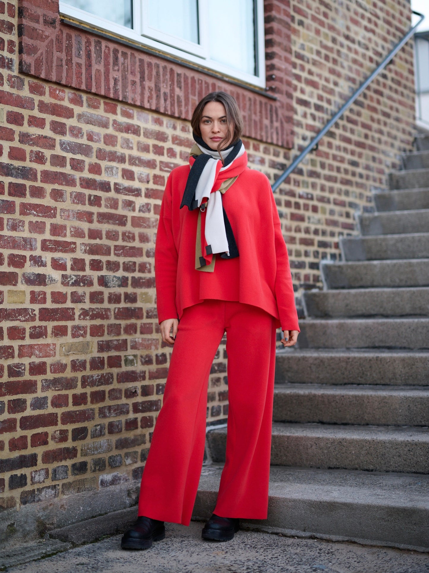 Fleece oversized V-neck Pullover 1336, in mehreren Farben