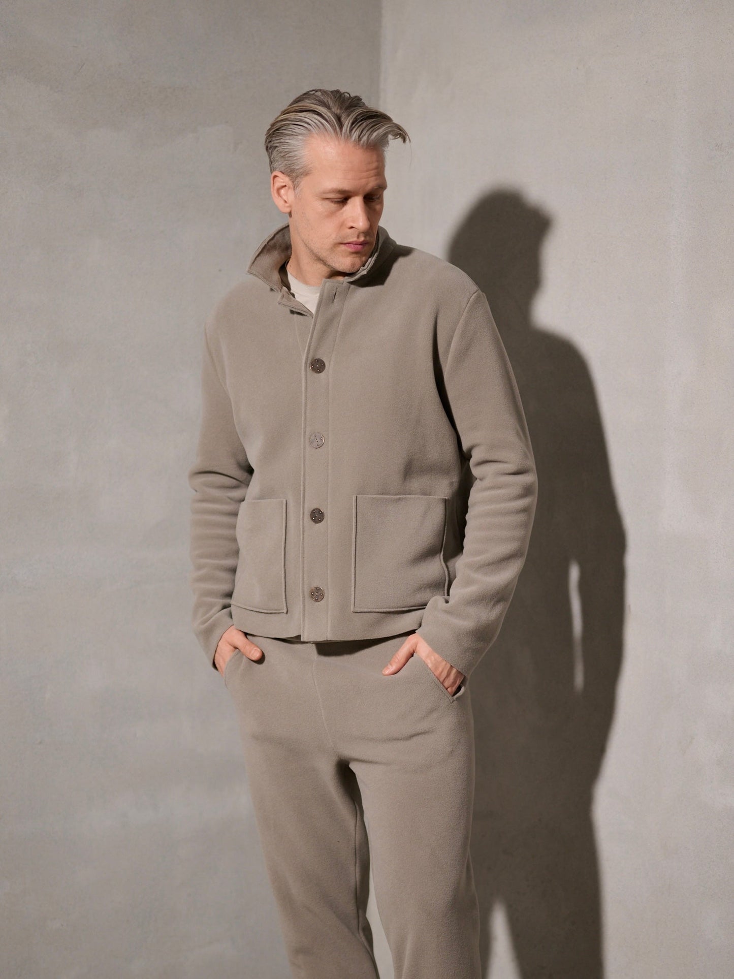 Herren Fleece Cardigan 1049C, in 3 Farben